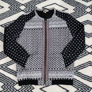 Printed Quilted Bomber Jacket | Size: L